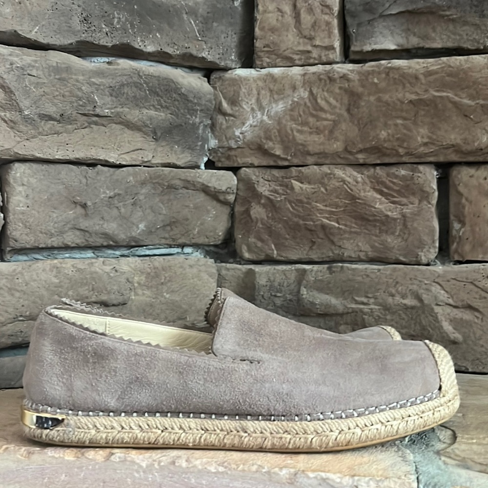 Stuart Weitzman Biarritz Suede Espadrille Slip Ons / SZ 8.5